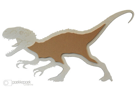 Dino prikbord voor je kinderkamer muur. Heb je deze indominus rex gezien in Expo Dino World in Brussel (Heizel)? Houten decorat