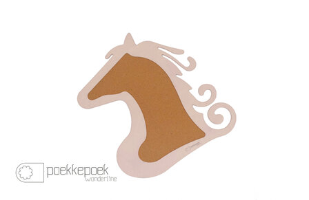 Licht roze: Kinderkamer prikbord paard licht roze. Paarden prikbord in verschillende kleuren. Origineel  prikbord van een paard