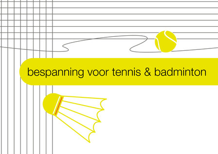 Cadeaubon Bespanservice Wonderline &ndash; Fysieke cadeaubon voor tennis &amp; badmintonliefhebbers.