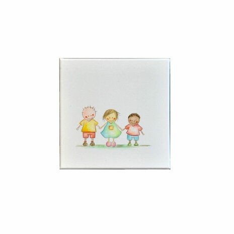 Rube & Rutje best friends forever schilderijtje voor je babykamer muur te decoreren. Goedkoop en handgemaakt geboortecad