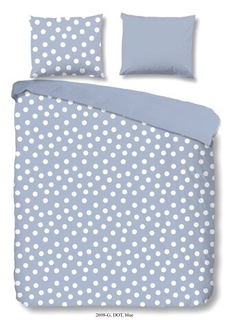 Good Morning dekbedovertrek Dot is een mooi dekbed overtrek blauw met een print van stippen. Eenpersoons dekbedovertrek. 100% k