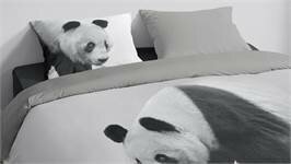 Pure Panda 1-persoons dekbedovertrek - Zachte 100% Microvezel met Schattige Pandaprint. Perfect voor Dierenliefhebbers!