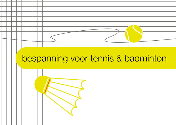 Cadeaubon Bespanservice Wonderline – Fysieke cadeaubon voor tennis & badmintonliefhebbers.