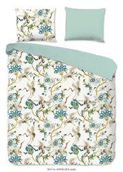 Good Morning dekbedovertrek Annelies oosterse bloemen en kraanvogels