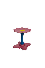 Houten kinderkruk fuchsia bloem klein
