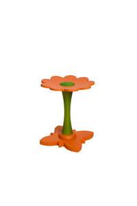 Kids lifestyle deco webshop. Haal met deze houten kinderkruk de flower power in huis, oranje kinderkamer accessoires. Decoreer 
